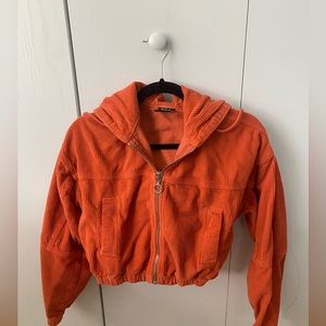 Urban Outfitters BDG Corduroy Cropped Jacket Orange